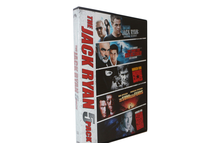 Jack Ryan Movie 5 Pack Box Set DVD Movie Action Adventure Mystery Thrillers Series DVD For Family