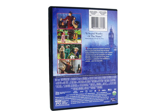 Mary Poppins Returns DVD Cartoon Movie Adventure Magic Fantasy Series DVD US/UK Edition