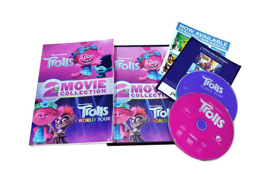 Trolls / Trolls World Tour 2 Movie Collection DVD 2020 New Release Adventure Series Animation DVD For Kids Family