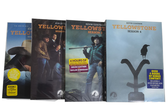 YELLOWSTONE Season 1-4 DVD Bundle Together 2022 Best Selling Suspense Adventure Drama TV Series DVD Wholesale