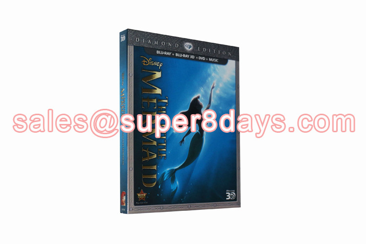 Movies Blu-ray DVD The Little Mermaid 3D DVD Cartoon Blue Ray DVD Wholesale Supplier