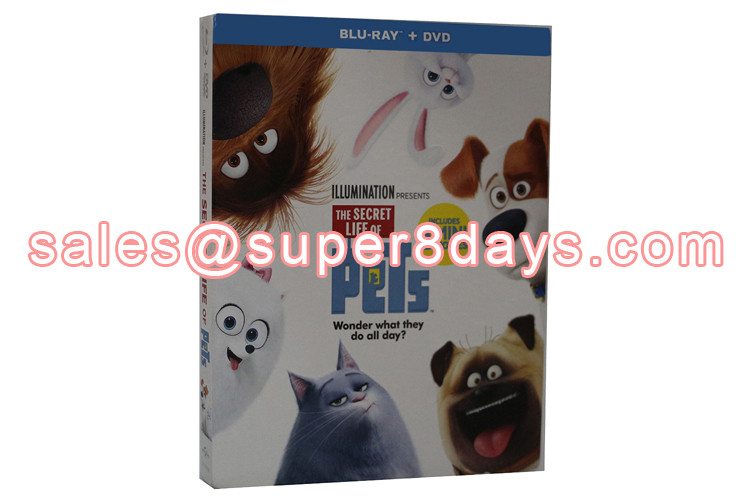 The Secret Life of Pets (2016) Blu-ray Movies Cartoon DVD Blue Ray DVD Wholesale