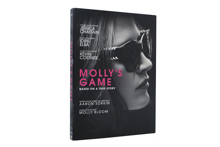 New Release Molly's Game DVD Movie Biography Drama Series Film DVD Wholesale For Family