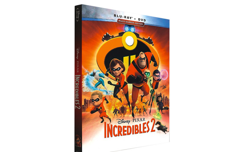 Incredibles 2 Blu-ray DVD Disney Movie Cartoon Comedy Adventure Series Animation Blyu-ray DVD