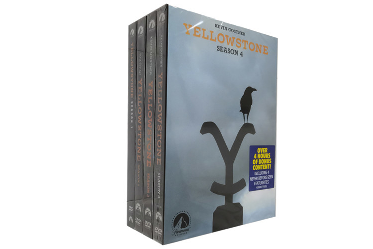YELLOWSTONE Season 1-4 DVD Bundle Together 2022 Best Selling Suspense Adventure Drama TV Series DVD Wholesale