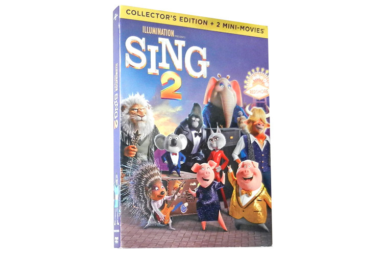 Sing 2 DVD 2022 New Movie Cartoon Come Series DVD For Kid Family